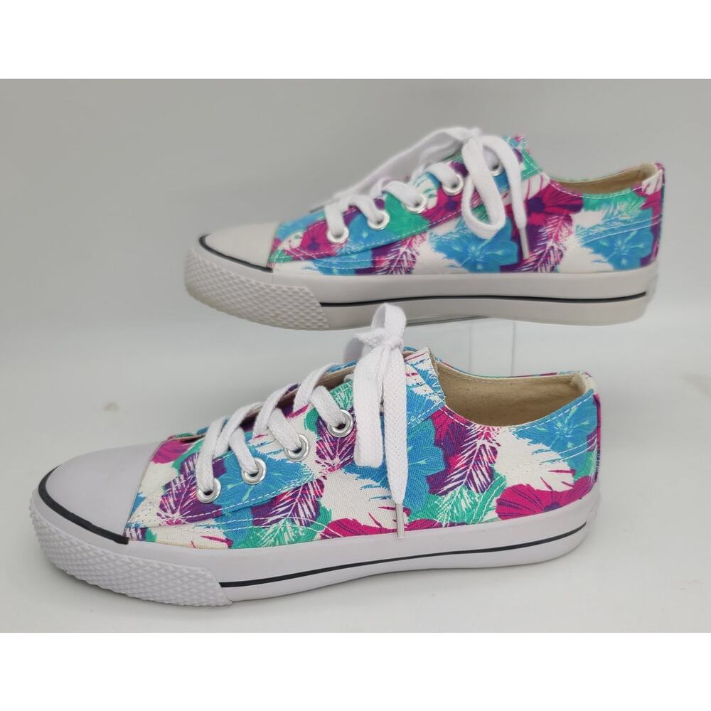 Airwalk Women's Canvas Lace Up Sneakers/Shoes US 7.5 Hawaiian Flower Print